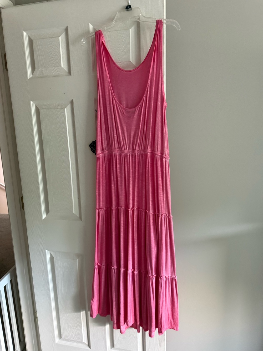 🏷️ NWT Knox Rose Pink Tiered Maxi Dress with Tassels size medium - Picture 4 of 4